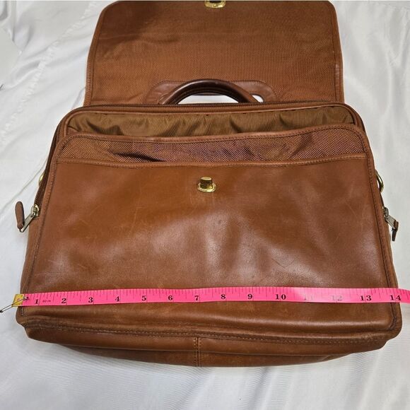 VINTAGE Coach brown leather laptop briefcase messenger bag H7S-0544 - Picture 14 of 15